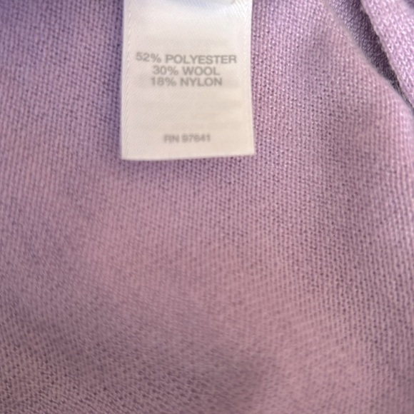 J Jill Lavender Open Front Light Weight Wool Blend Long Line Cardigan Size Small - Picture 5 of 7